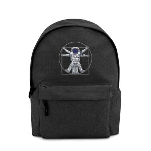 Vitruvian Astronaut Embroidered Anthracite Backpack